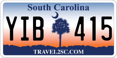 SC license plate YIB415