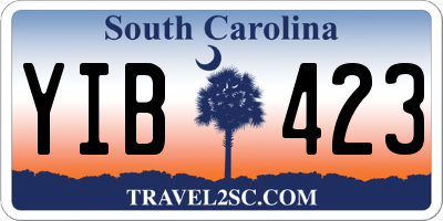 SC license plate YIB423
