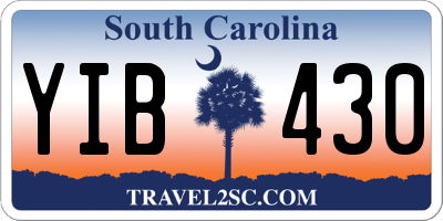 SC license plate YIB430