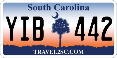 SC license plate YIB442