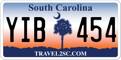 SC license plate YIB454