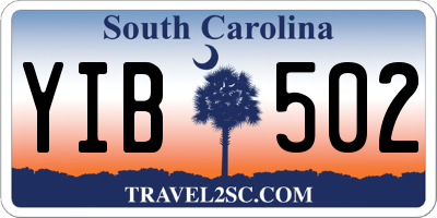 SC license plate YIB502