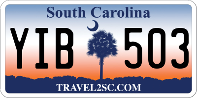 SC license plate YIB503