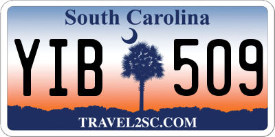 SC license plate YIB509