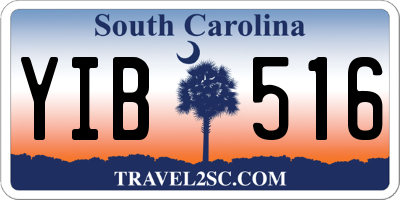 SC license plate YIB516