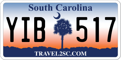 SC license plate YIB517