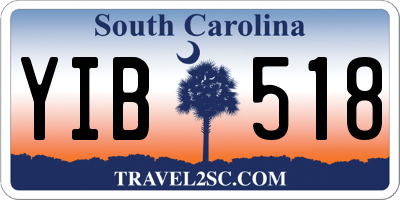 SC license plate YIB518