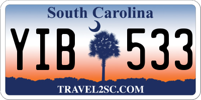 SC license plate YIB533