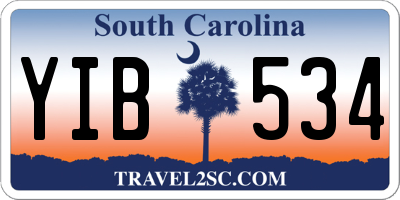 SC license plate YIB534