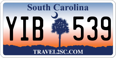 SC license plate YIB539