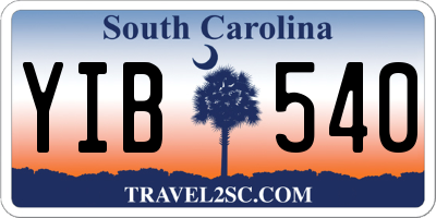 SC license plate YIB540