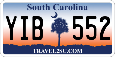 SC license plate YIB552