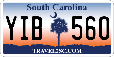 SC license plate YIB560