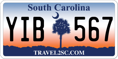 SC license plate YIB567