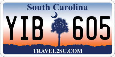 SC license plate YIB605