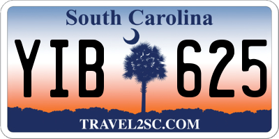 SC license plate YIB625