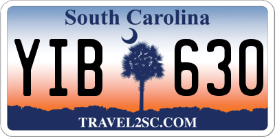 SC license plate YIB630