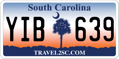 SC license plate YIB639