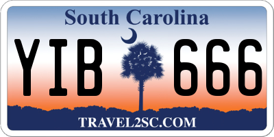 SC license plate YIB666