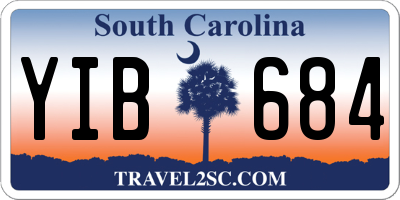SC license plate YIB684