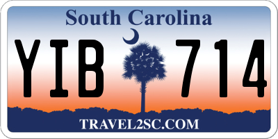 SC license plate YIB714