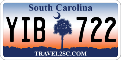 SC license plate YIB722