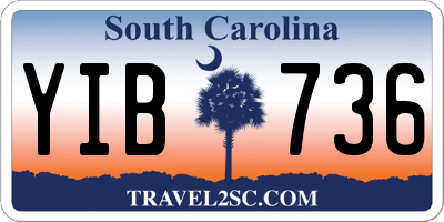 SC license plate YIB736