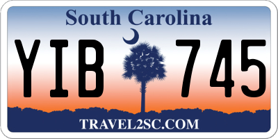 SC license plate YIB745
