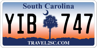 SC license plate YIB747