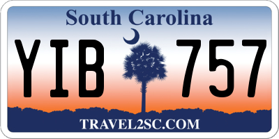 SC license plate YIB757
