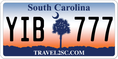SC license plate YIB777