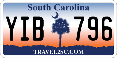 SC license plate YIB796