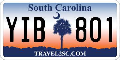 SC license plate YIB801