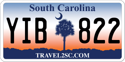 SC license plate YIB822