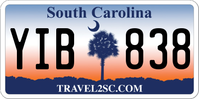 SC license plate YIB838
