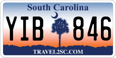 SC license plate YIB846
