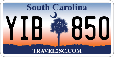 SC license plate YIB850