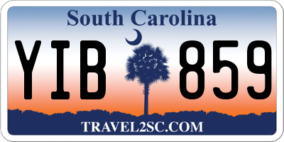 SC license plate YIB859