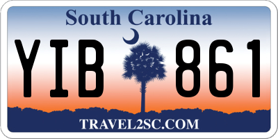 SC license plate YIB861