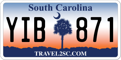 SC license plate YIB871