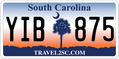 SC license plate YIB875