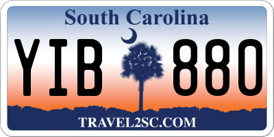 SC license plate YIB880