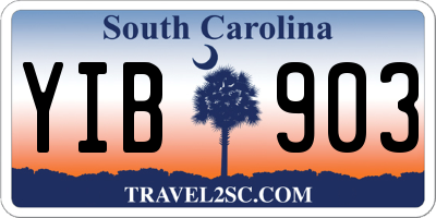 SC license plate YIB903