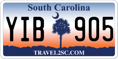 SC license plate YIB905