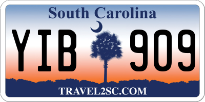 SC license plate YIB909