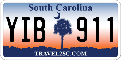 SC license plate YIB911
