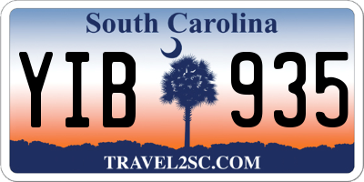 SC license plate YIB935