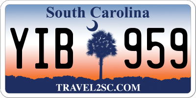 SC license plate YIB959