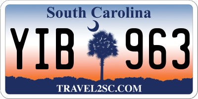 SC license plate YIB963
