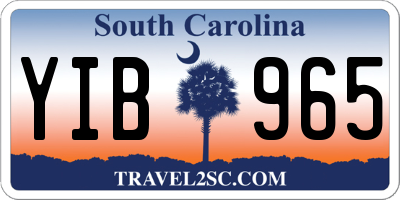SC license plate YIB965